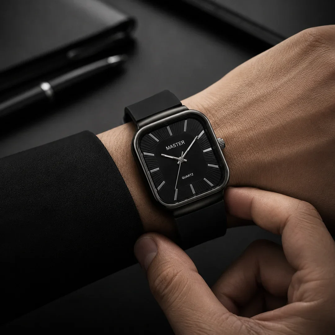 Master Quartz Silicon Strap Watch – Premium Everyday Timepiece