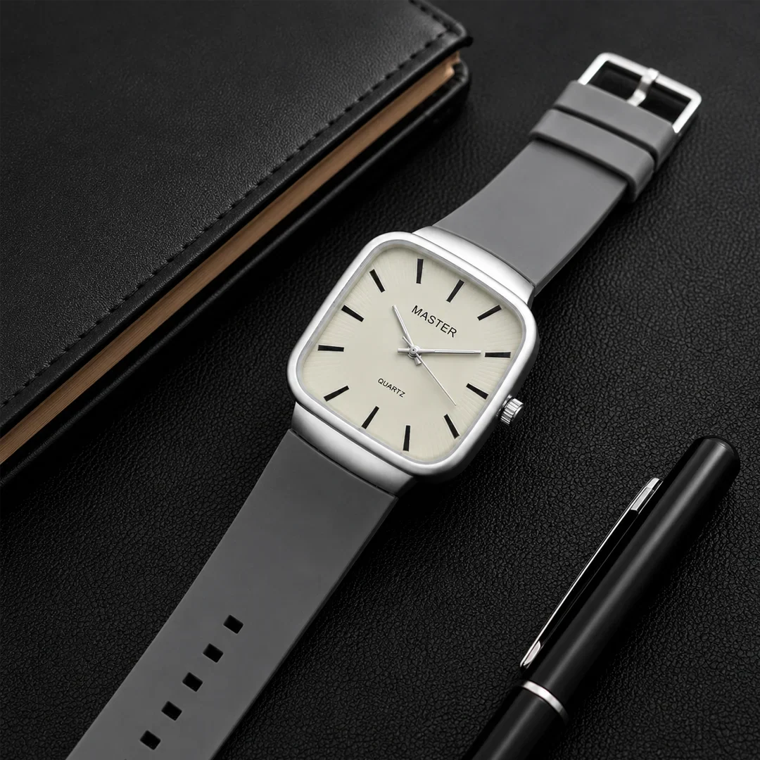 Master Quartz Silicon Strap Watch – Premium Everyday Timepiece