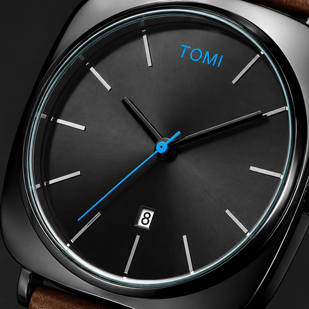 TOMI T-084 Men’s Luxury Business Watch – Quartz Movement & Date Display – Premium Leather Strap