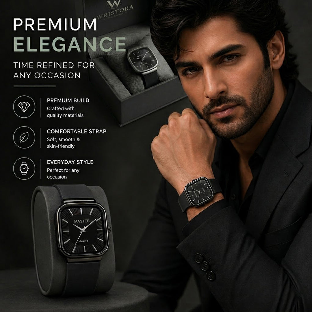 Master Quartz Silicon Strap Watch – Premium Everyday Timepiece