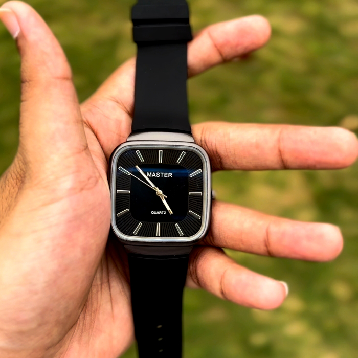 Master Quartz Silicon Strap Watch