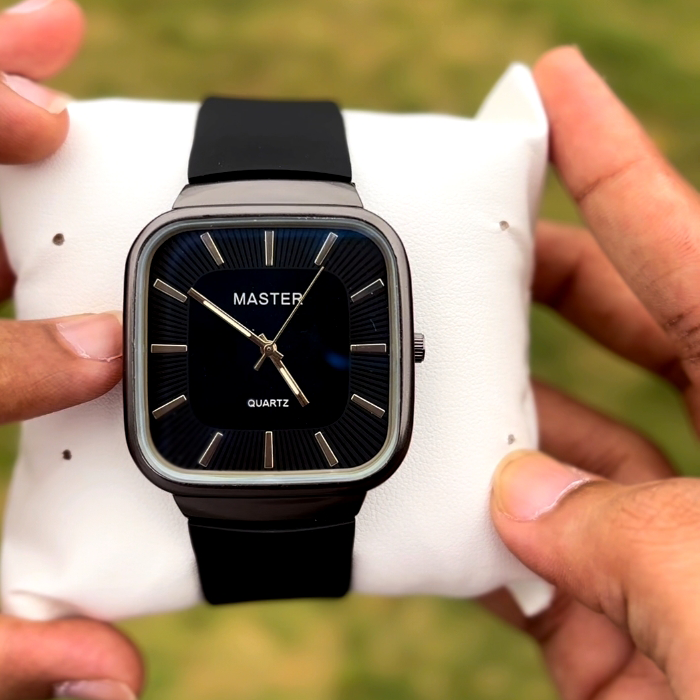 Master Quartz Silicon Strap Watch