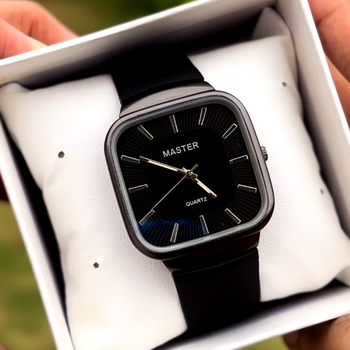Master Quartz Silicon Strap Watch